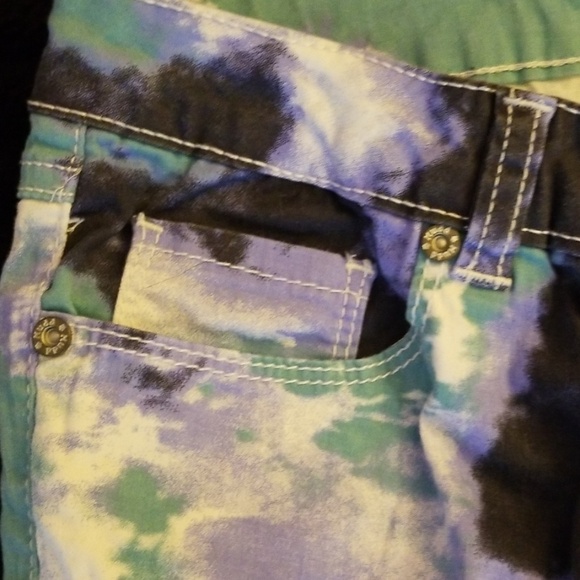 Y2K Mudd SZ 3 Pastel Tie Dye Skinny Pants - Picture 4 of 8